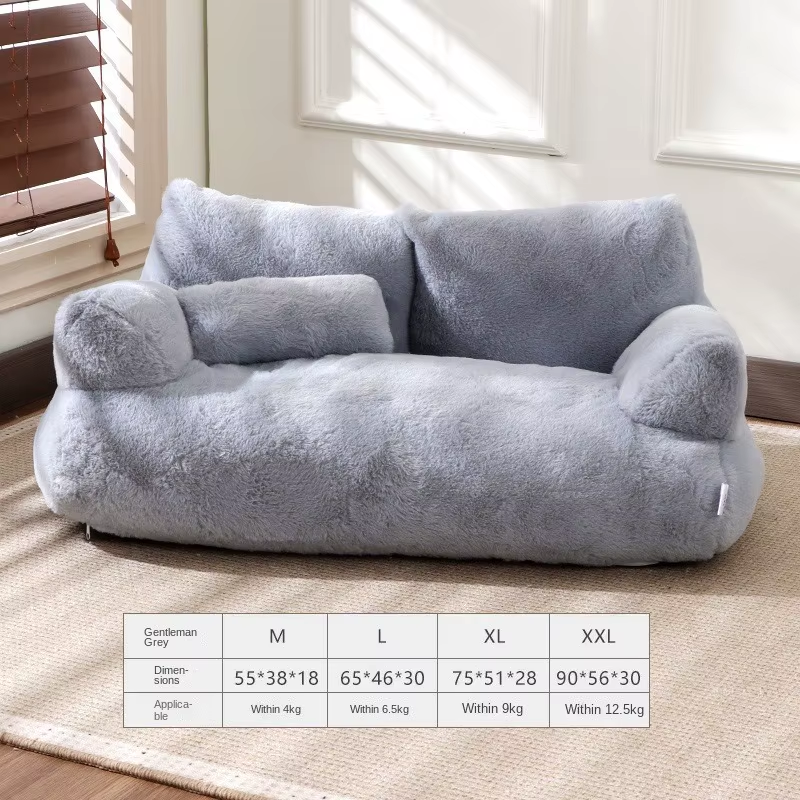 Cat Bed House Plush Dog Sofa Beds Washable Warm Pet Dog Nest Cat Beds Sofa Comfortable Cats Cushion Dog Sleep Winter Furniture
